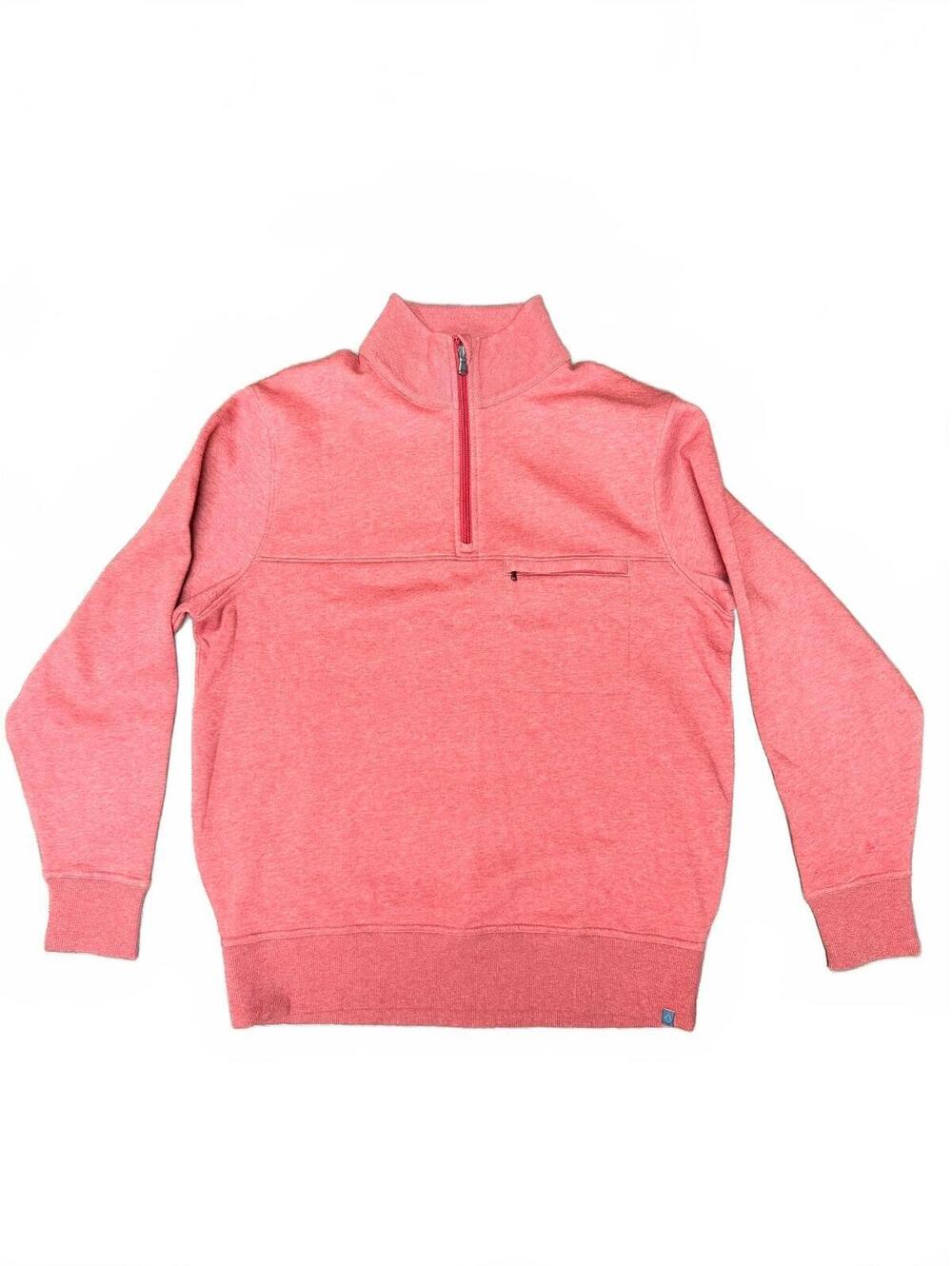 tasc Performance men’s quarter zip pullover medium coral heather fleece NWOT